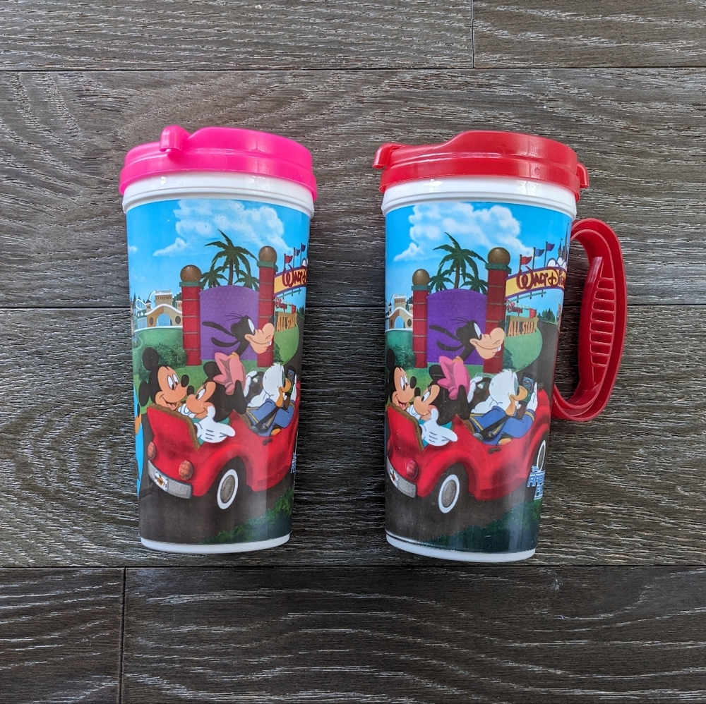 Disney World Resort Lot of 2 Refillable Mugs